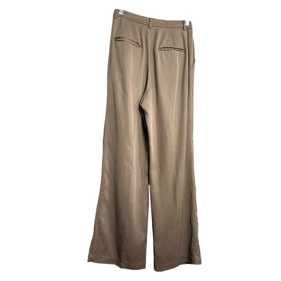 Reformation Mason Pleated 100% Tencel Lyocell-Twill Wide Leg Pants Size 4P - Picture 14 of 16